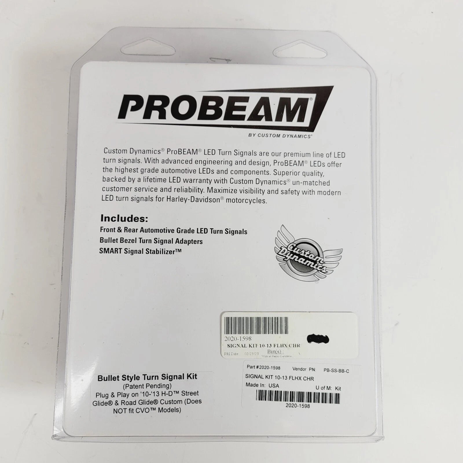 Probeam Bullet Bezel Turn Signal Kit for Harley FLH (2010–2013) PB-SS-BB-C