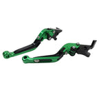 CNC Extendable Brake Clutch Levers for Yamaha YZF R1 (2009-2014) Green
