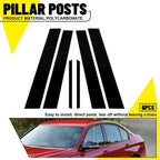 6X Black Window Pillar Posts Cover Trim for BMW 3 Series F30 (2013–2018)