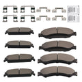 Front & Rear Ceramic Brake Pads Kit for Chevrolet Tahoe/Suburban 1500 (2007–2014)