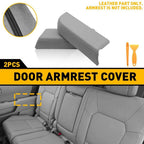 Rear Door Panels Armrest Leather Cover Trim Gray LH+RH for Honda Pilot (2009–2015)