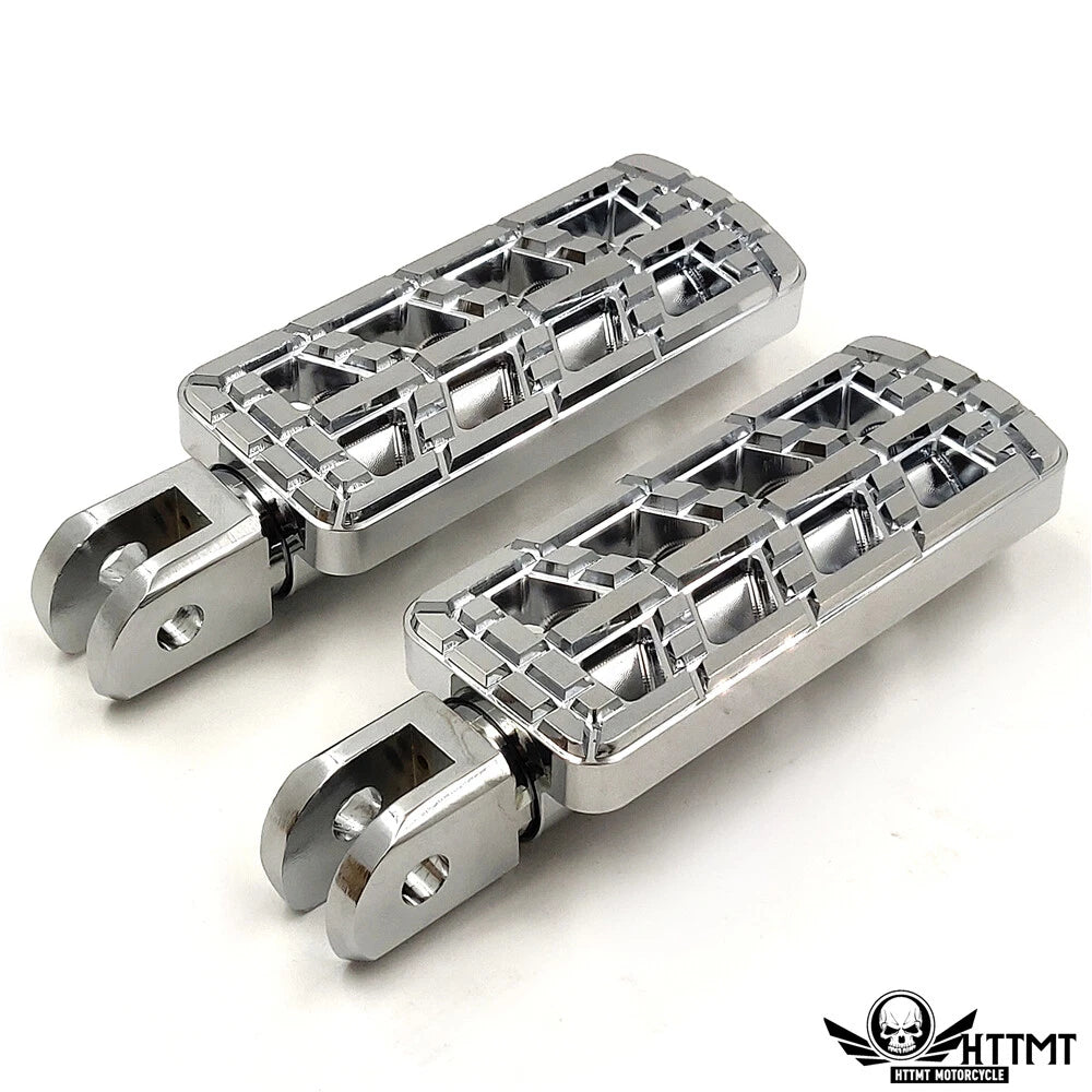 Chrome CNC Dominator Cut Foot Peg for Harley FXBB FXBR FXBRS FXLR (2018–2023)