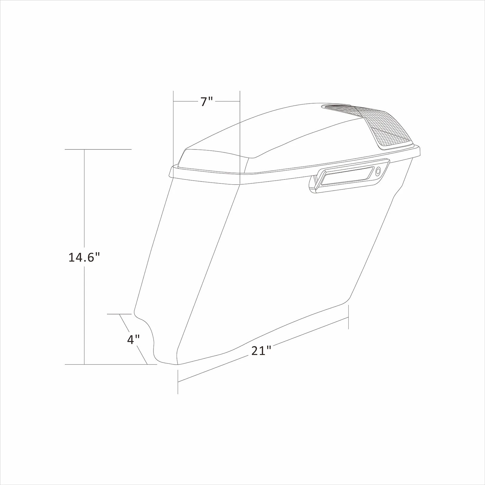 Saddlebags Speaker Lid for Harley Touring (2014–Present) Midnight Crimson/Vivid Black