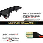 2X Smoke Amber LED Front Side Marker Lights for Mazda MX-5 Miata