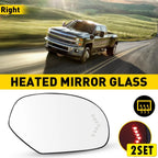 Set of 2 Mirror Glass for Chevy Tahoe Silverado Yukon (2007–2013) Heated Signal