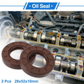 2X Oil Seal Rotary Shaft Seal FKM Rubber 28x52x10mm for Various Models