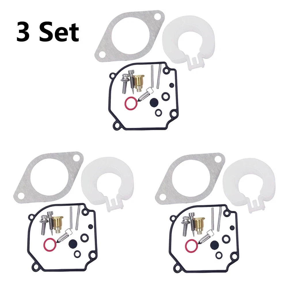 3X Carburetor Repair Kit for Yamaha Outboard 2T 75 80 90HP (6H1-W0093-01)