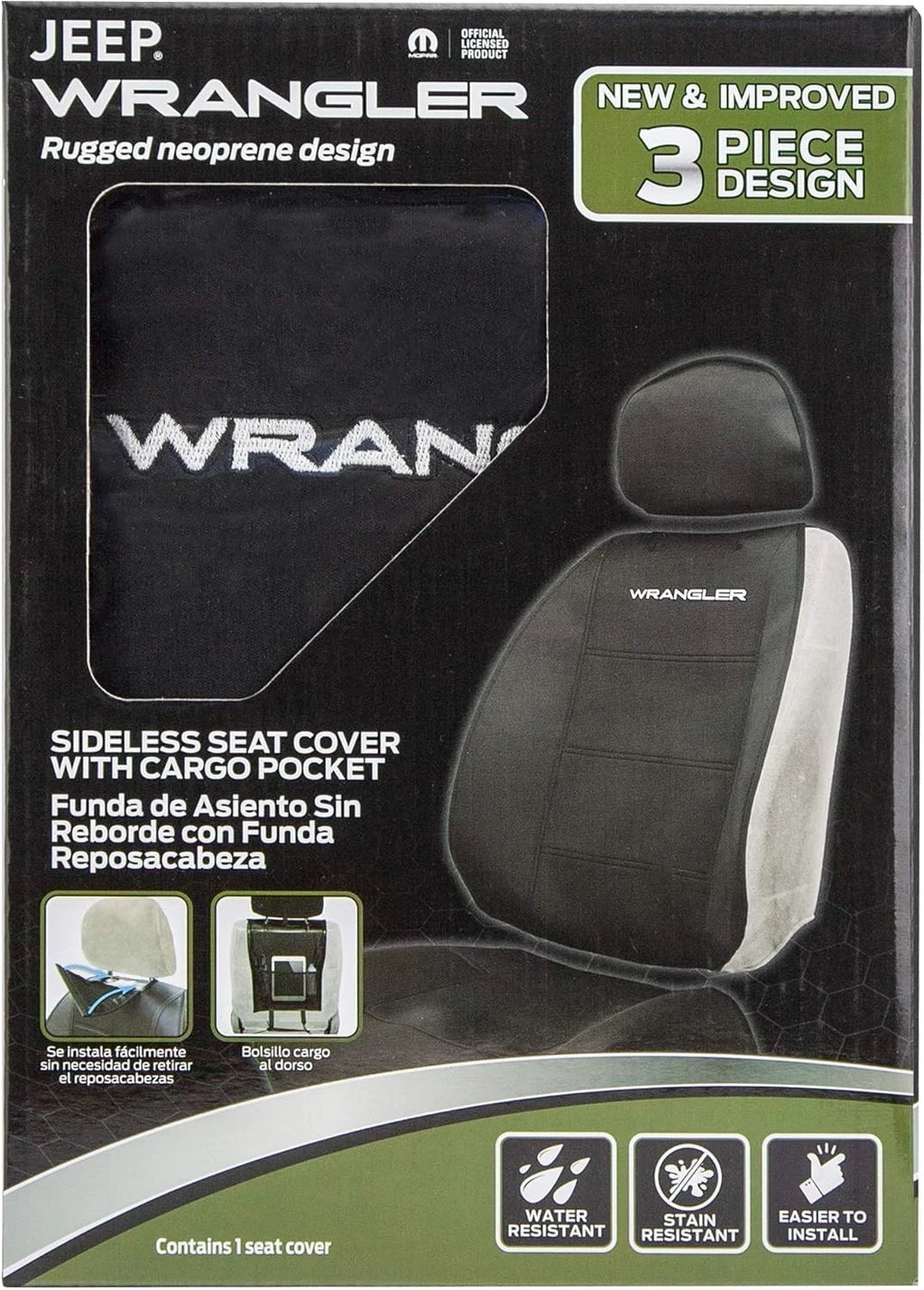 3 Piece Neoprene Sideless Seat Cover for Jeep Wrangler