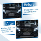 Front Upper Bumper Grille for Mercedes-Benz V-Class (2019–2023) Glossy Black