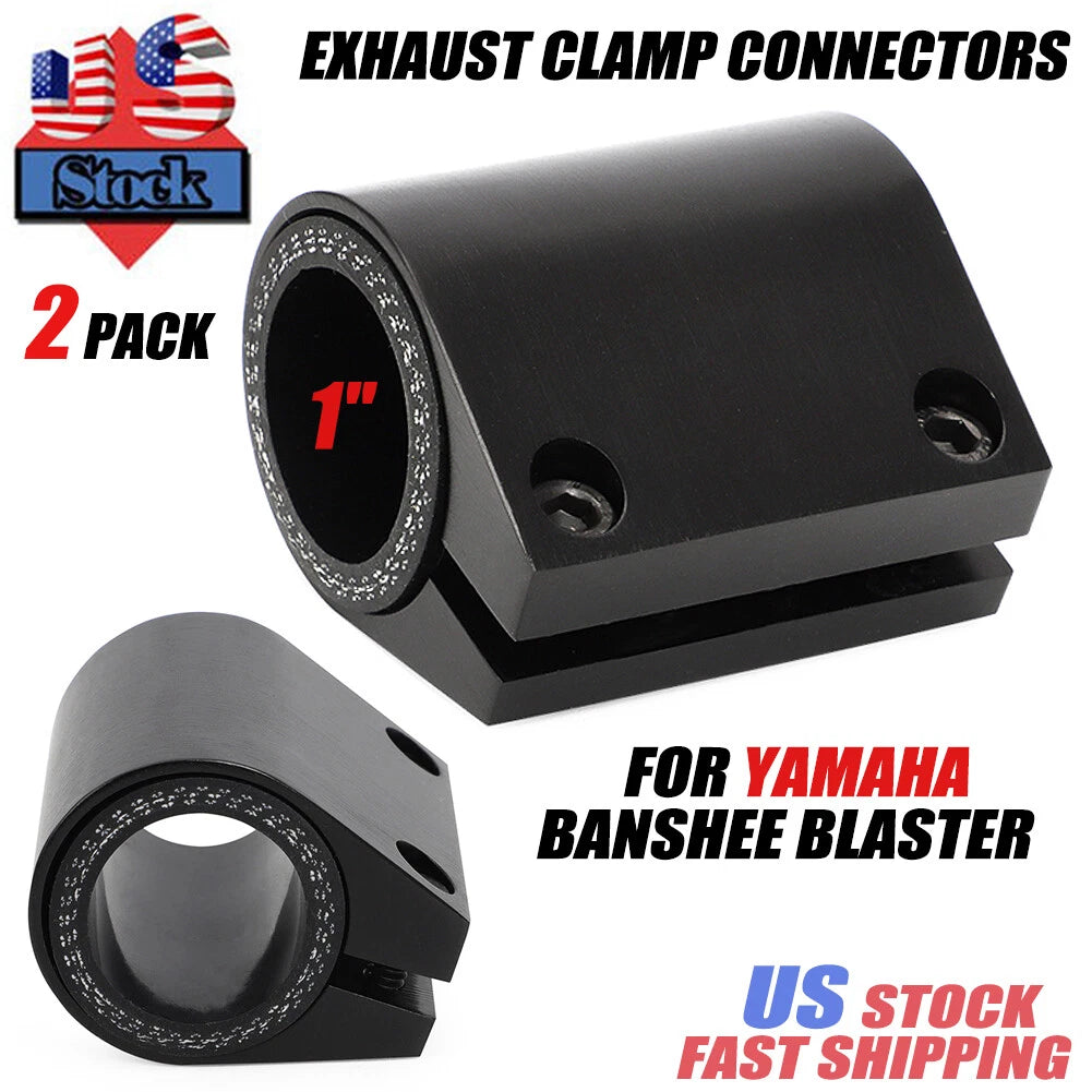 2X Exhaust Clamp Connector for Yamaha Banshee 350, Blaster 200 (1990–2006)