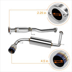 Catback Exhaust Muffler for Honda CRX (1988–1991) D15/16 4.5" Burnt Tip
