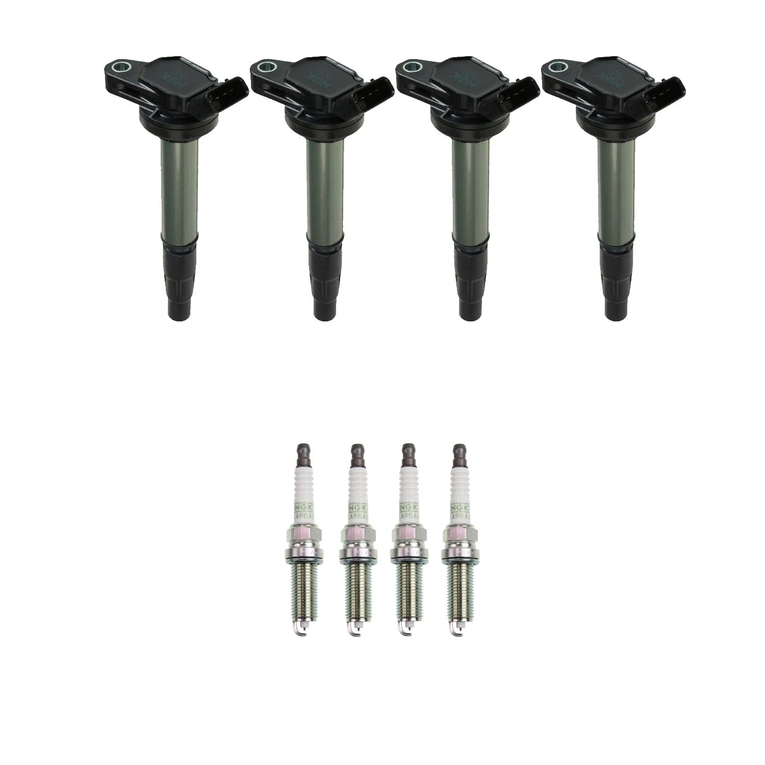 Set of 4 NGK Ignition Coils & Platinum Spark Plugs for Toyota Corolla Matrix Prius (2009–2013)