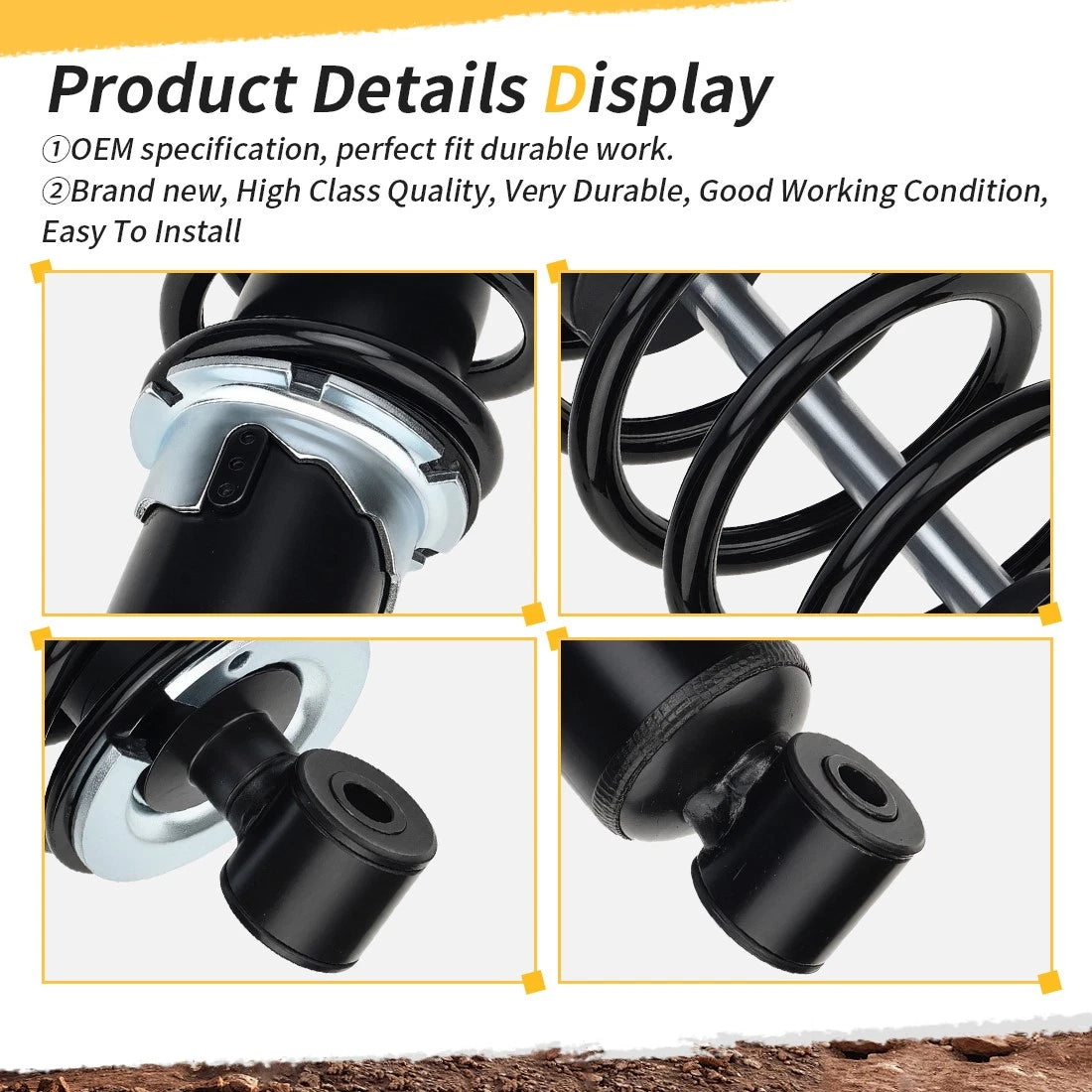 Rear Shocks Absorbers for Polaris Sportsman 850 Touring EPS X2 550 (2010)