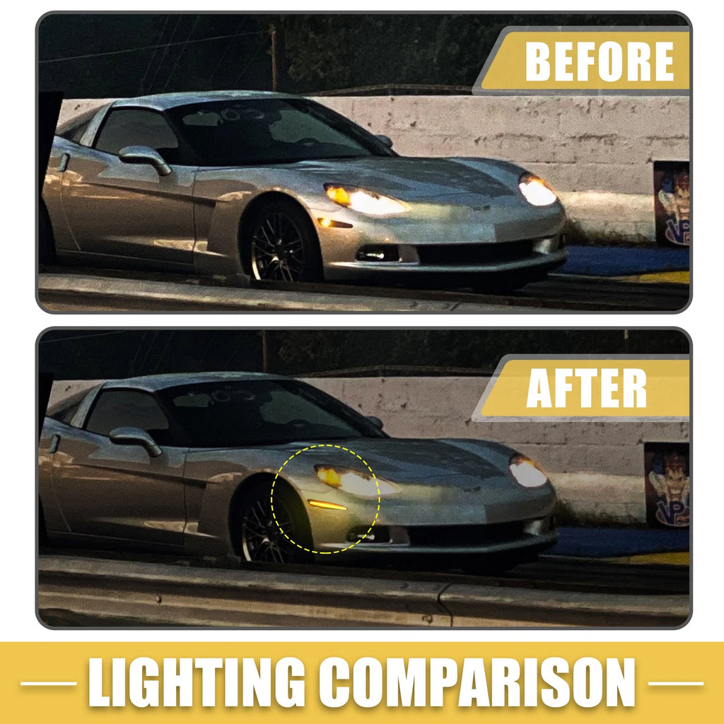 2X Front Rear LED Side Marker Light for Chevy (10440721, 718844746205)