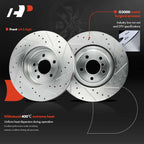 Set of 4 Drilled Rotors & Ceramic Pads for BMW 640i xDrive (2014–2018)