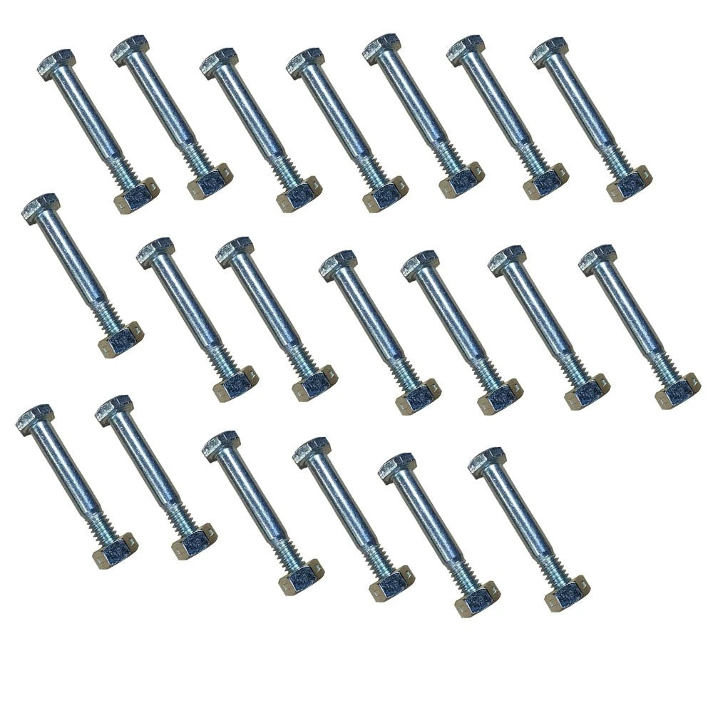 Set of 20 Shear Pins & Bolts for John Deere AM123342, Stiga 1812-9005-01