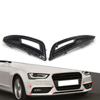 Set of 2 Fog Light Grille Covers for Audi A4 (2013–2016) - Glossy Black