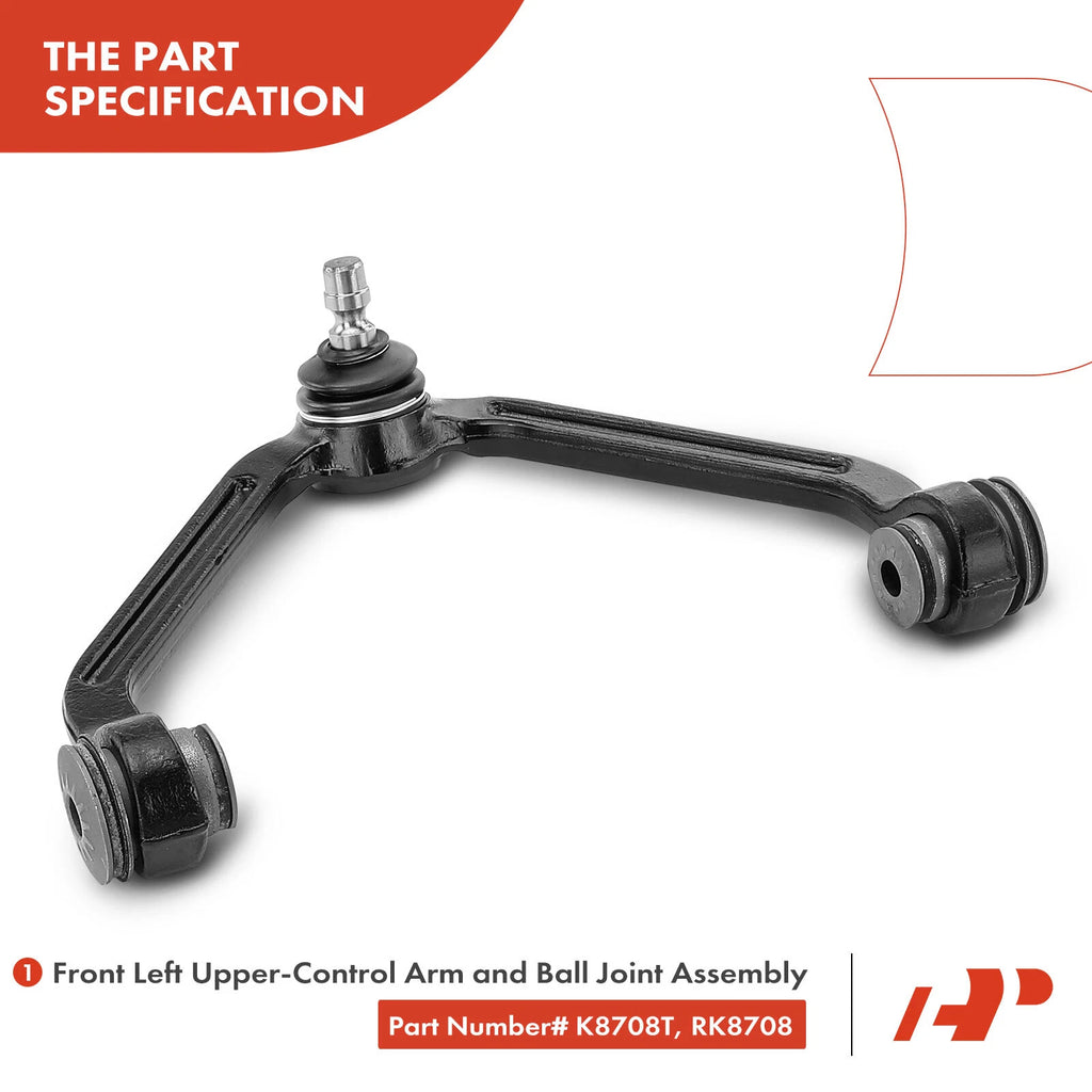 Set of 8 Front Control Arm Sway Bar Tie Rods for Ford Explorer (1998–2001)