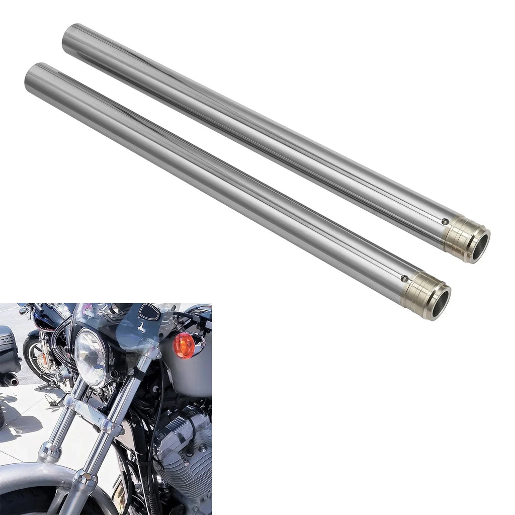 39mm Chrome Front Fork Tubes for Harley Sportster Iron 883 1200 (2016-2022)