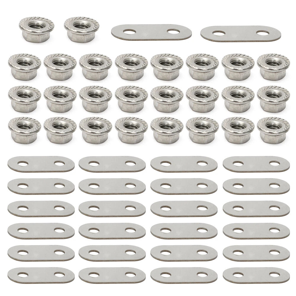Set of 2 Steel Battery Bus Bars & Nuts for Toyota Prius (2004–2015)