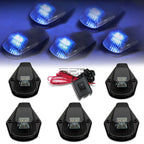 5Pcs Smoked Blue LED Cab Roof Running Lights for F-Series Pickup (1980–1996)