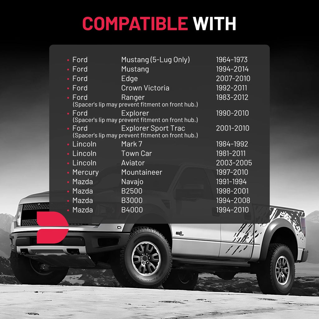 Hubcentric Wheel Spacers for Ford Ranger (1983-2012)