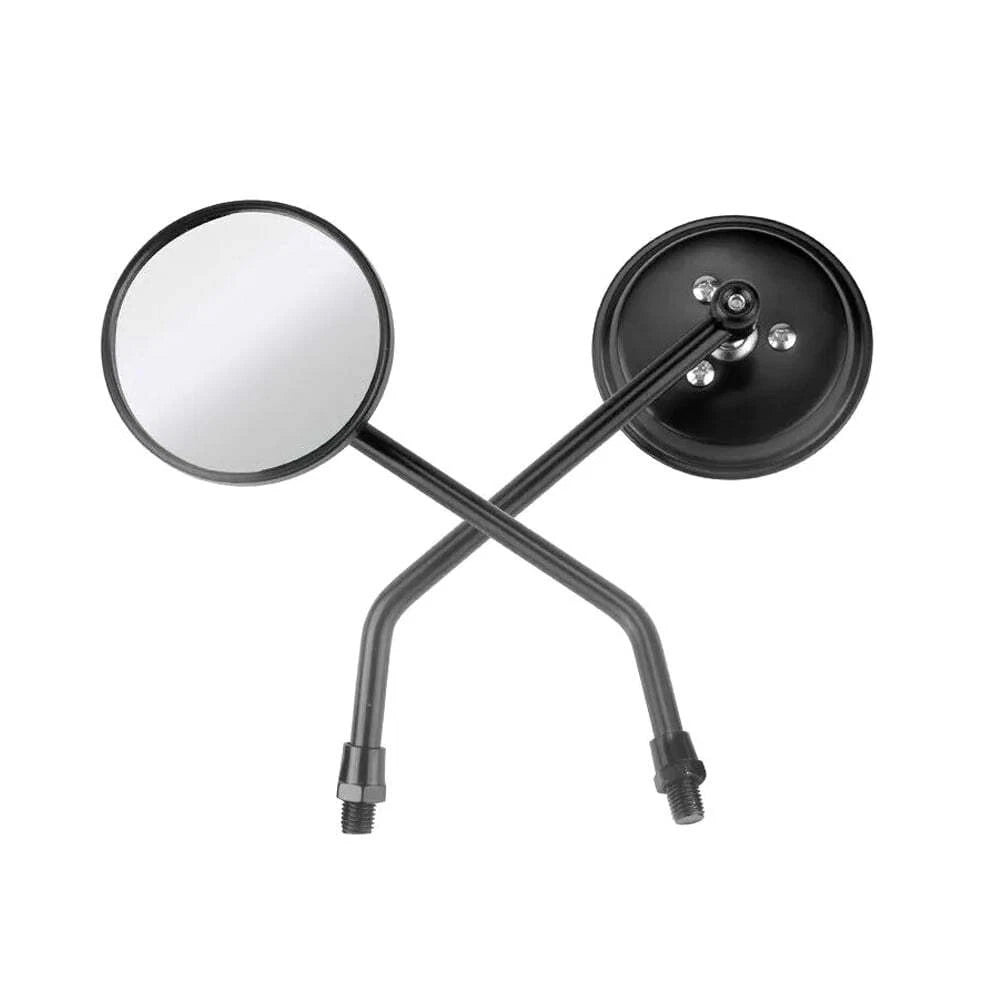 Motor Round Rearview Side Mirrors 10mm for Yamaha Honda Suzuki Kawasaki