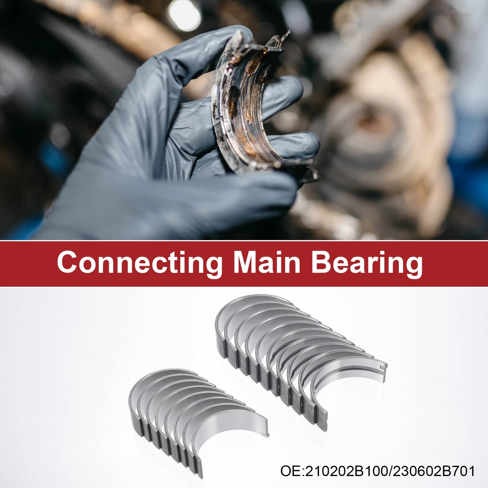 Main Bearing and Connecting Rod Bearing Kit No. 210202B100 for Hyundai Elantra 