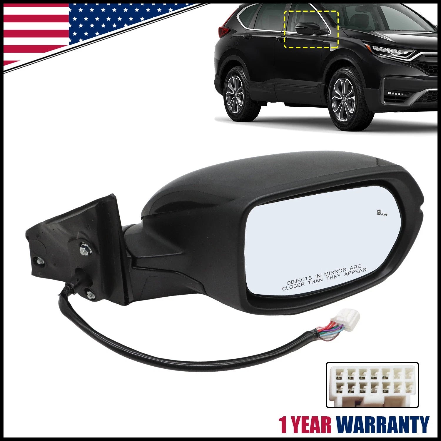 Power Mirror for Honda CR-V (2017–2022) Passenger Side