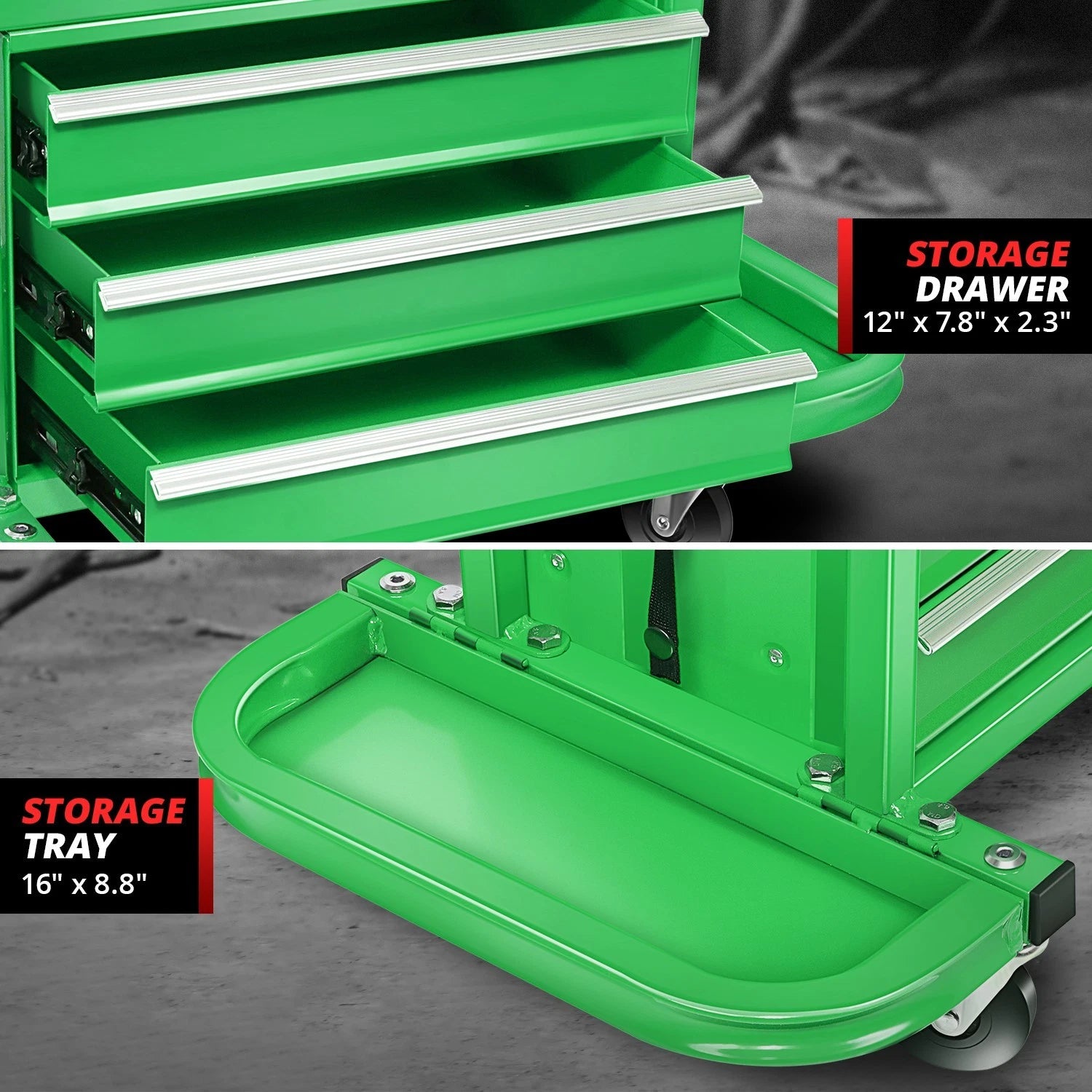 2X 7.87x2.36in Mechanics Roller Seat for Work Cabinet (350lbs Capacity)