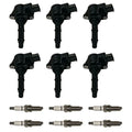 6X Ignition Coils and Spark Plugs for Mercedes-Benz C250 GL450 ML350 (2012–2015)