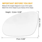 Left Side Rearview Mirror Glass w/ Adhesive for VW Jetta Passat EOS GTI (2006–2012)