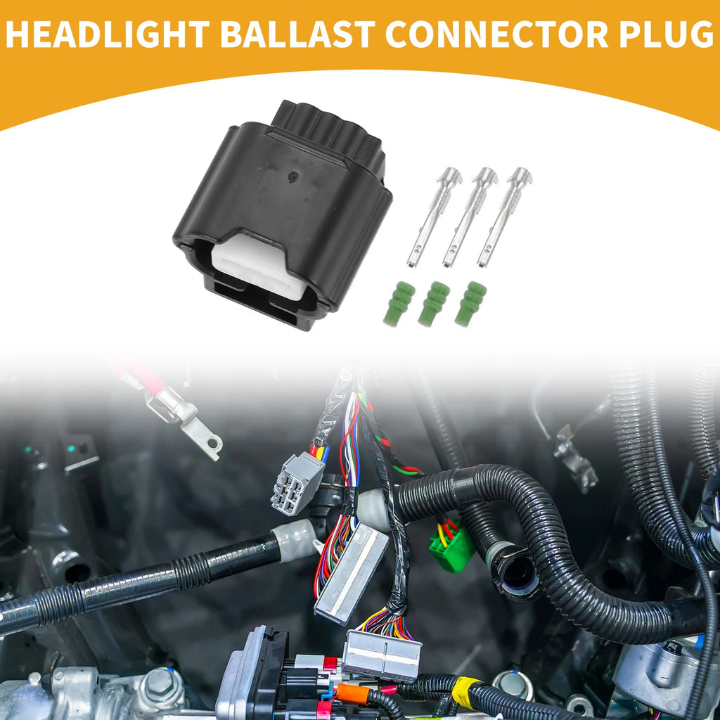 3 Pin Headlight Ballast Connector Plug for Nissan 