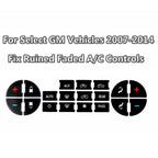 Set AC Dash Button Repair Kit Decal Stickers for Car