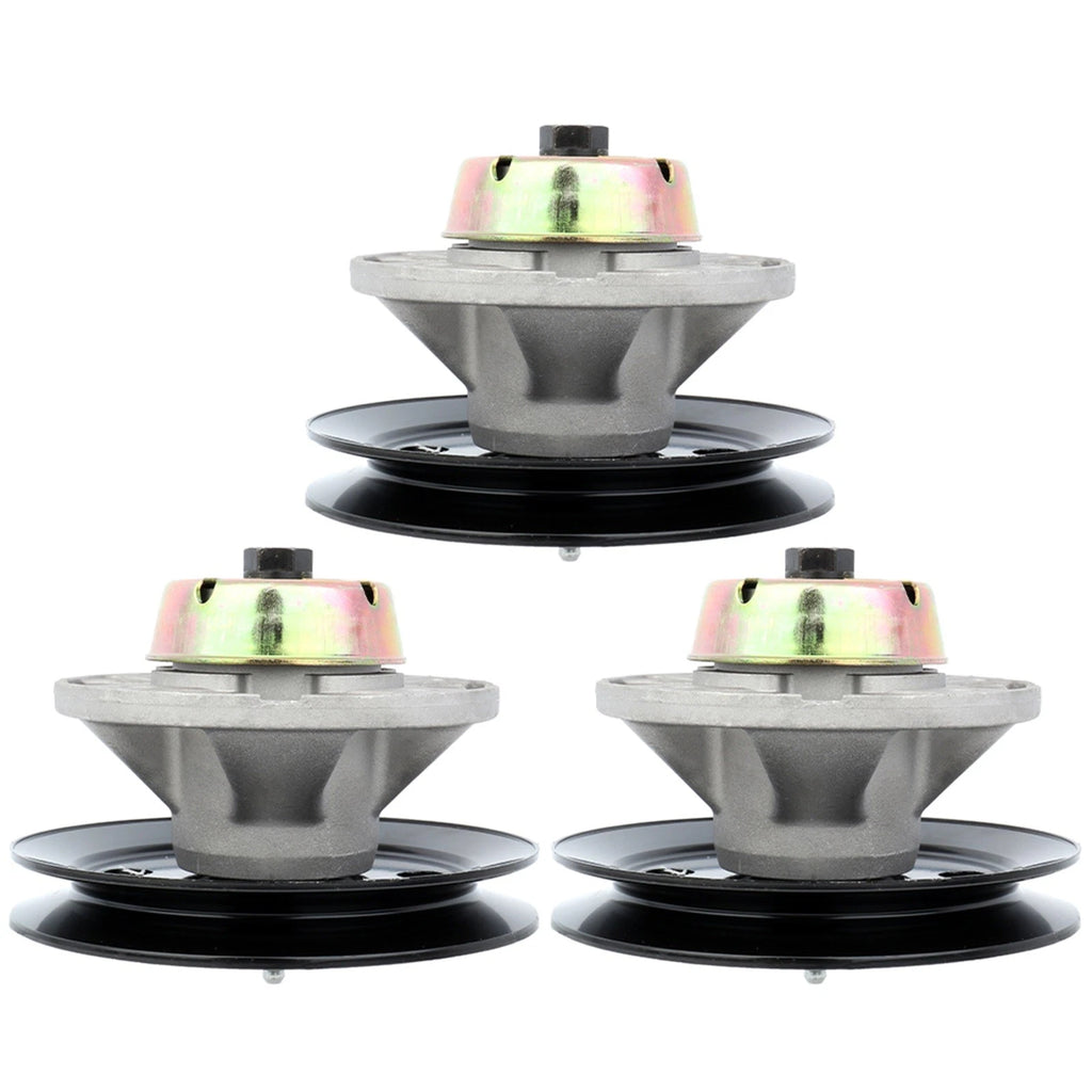 3 Spindle Assembly w/Pulley for John Deere LX GT 48" 54" Decks (AM121229 AM121342)
