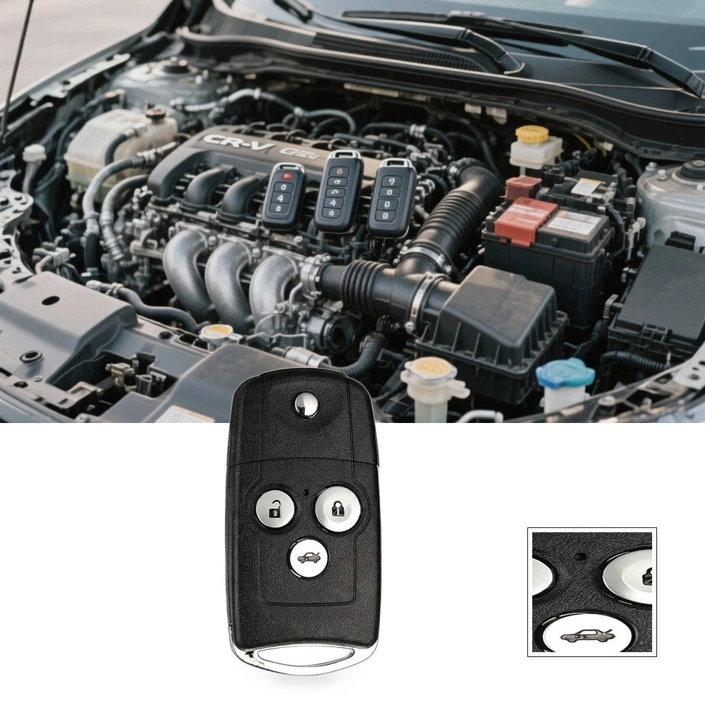 2X 4 Button Folding Remote Key Fob Shell for Honda Accord Civic CR-V