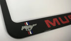 Black License Plate Frame Holder with Red Grill Emblem for Ford Mustang (2005–2014)