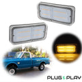 Clear LED Front Side Marker Lights for Chevy GMC C/K Trucks Suburban (1968–1972)