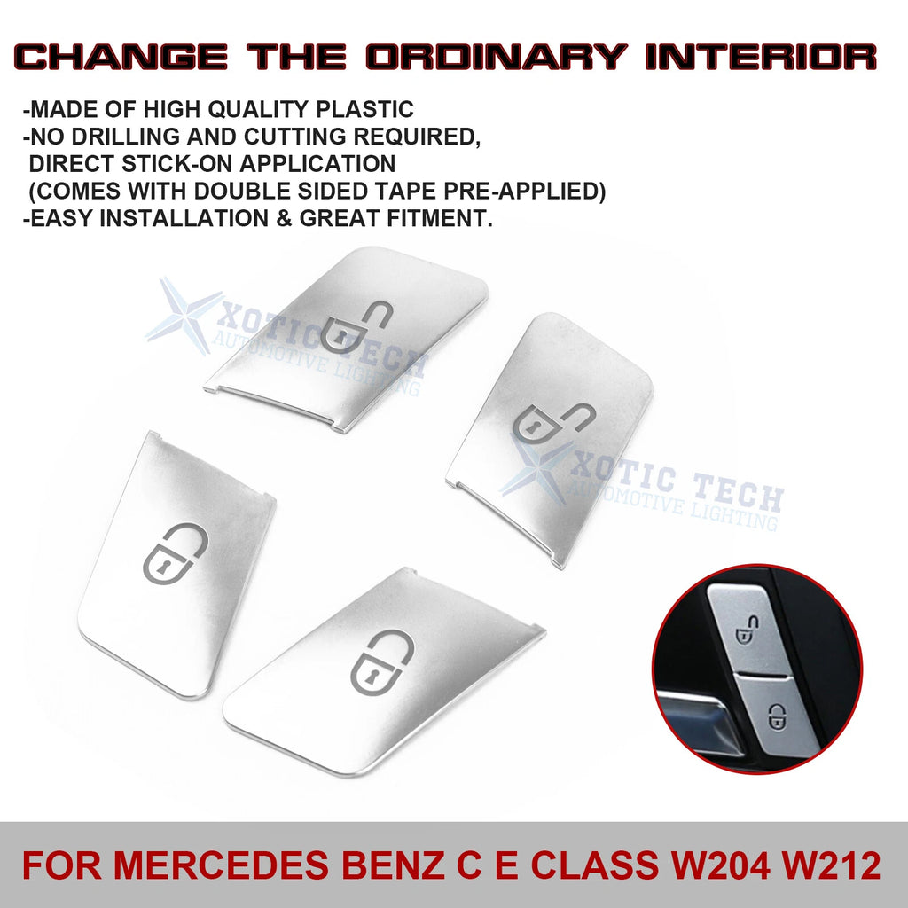 Door Lock Switch Control Button Cover for Mercedes-Benz W204 W212 (2011-2013)