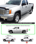 Running Boards 6" for Silverado Sierra Double Cab (1999-2013)