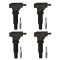 Set of 4 Ignition Coils & NGK Spark Plugs for Ford Edge Explorer (L4 Turbo)