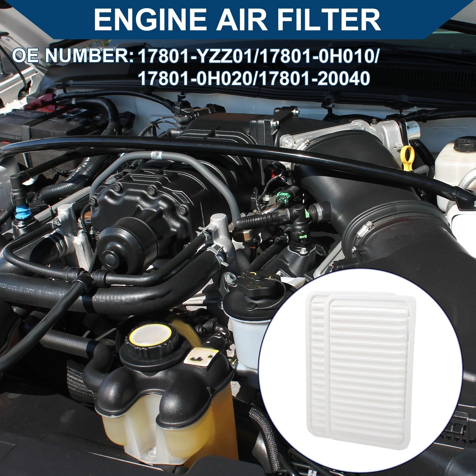 Set of 2 Engine Air Filters No.17801-YZZ01 for Lexus ES330 (2002–2006)