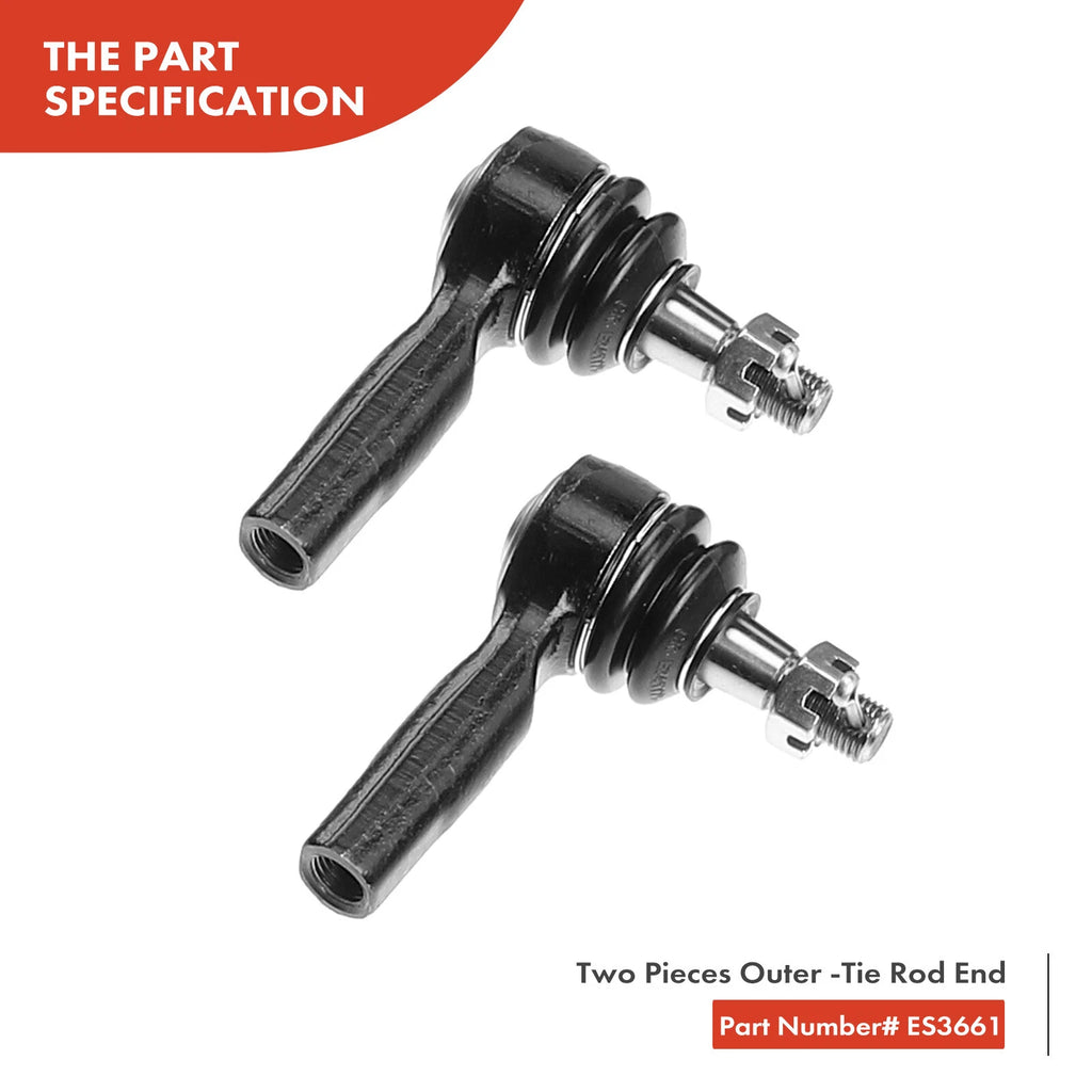 6X Front Control Arm with Ball Joint & Tie Rod End for Nissan Frontier (1998–2004)