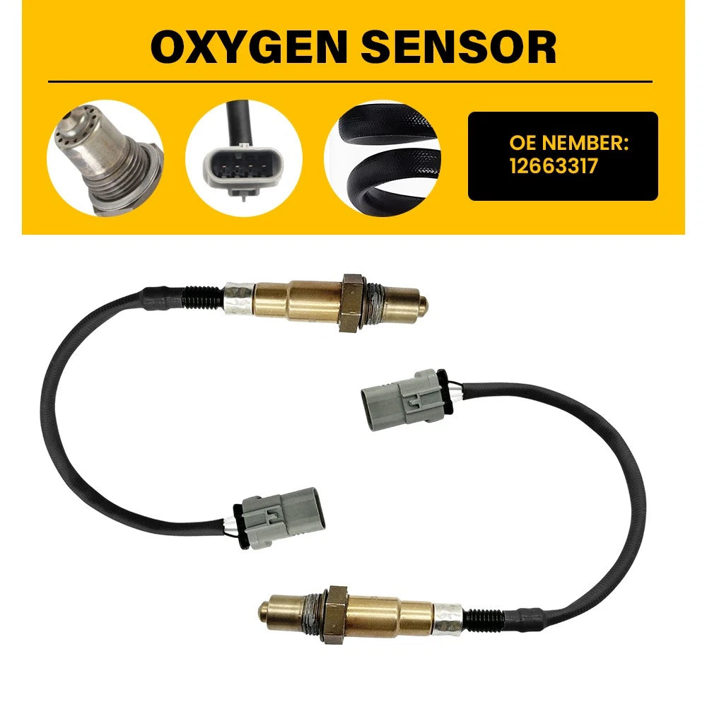 2X Oxygen Sensor 12663317 for Chevrolet Volt Malibu 1.5L (2016–2022)