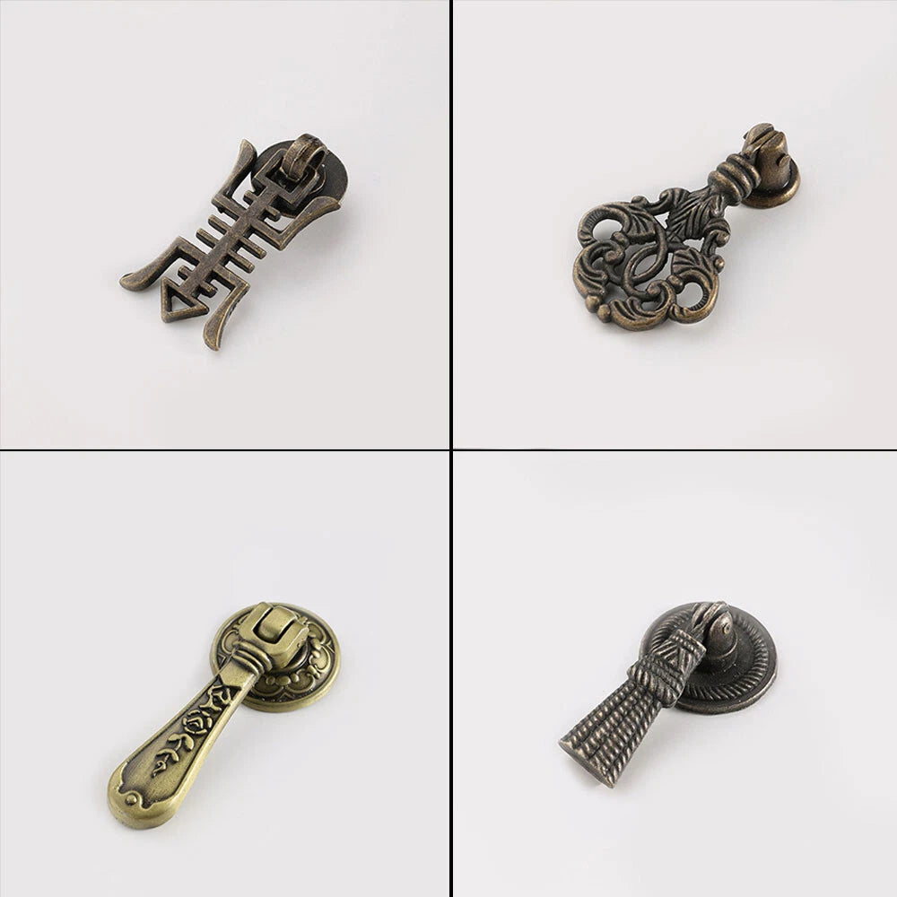 2X Antique Zinc Alloy Pull Handle Knob for Door Drawer Cabinet (No Years)