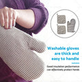 Set of 2 Cotton Oven Mitts for Kitchen Cooking and Baking