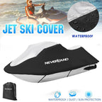 Jet Ski Trailerable Cover for Neverland (3.4m-3.7m) Waterproof Black/Silver