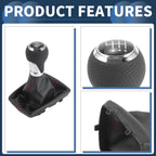 6 Speed Gear Shifter Knob with Cover for Audi A4 (2007–2008)