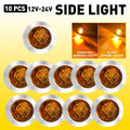 10x 3/4" LED Strobe Marker Light Amber Dual Mode for Golf Cart ATV UTV EV