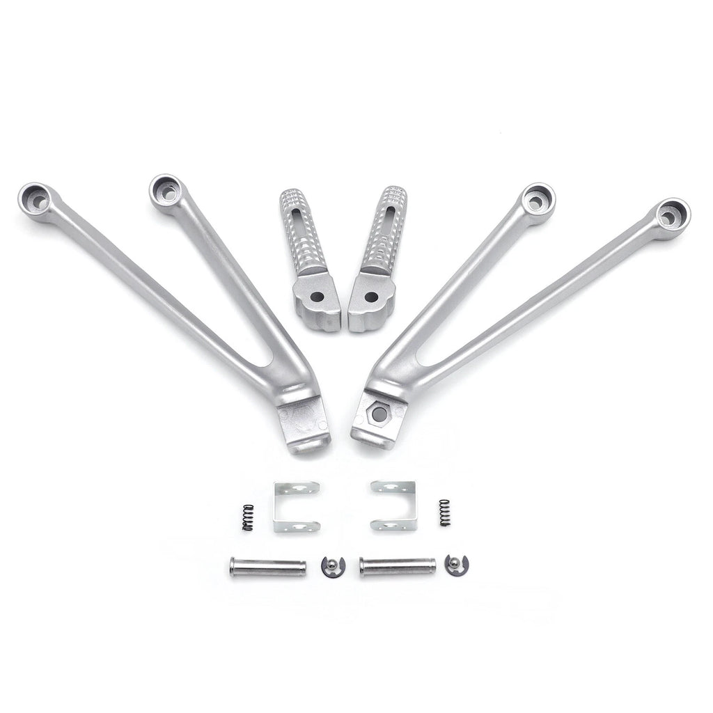 Silver Rear Passenger Foot Pegs & Brackets for BMW S1000RR (2010–2018)